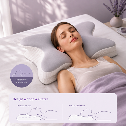 Cuscino Cervicale Ergonomico Memory Foam Butterfly