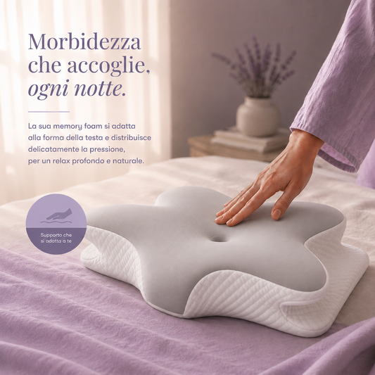 Cuscino Cervicale Ergonomico Memory Foam Butterfly